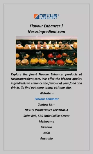 flavour enhancer nexusingredient com