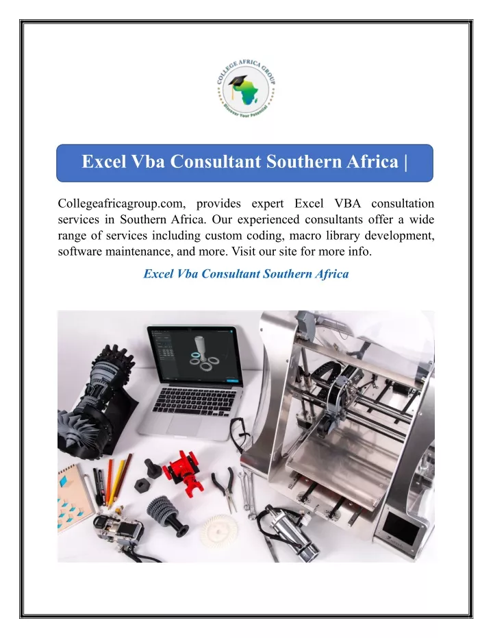 excel vba consultant southern africa