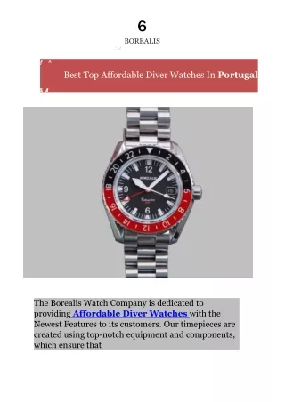 Best Top Affordable Diver Watches In Portugal