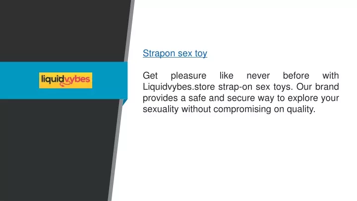 strapon sex toy get pleasure like never before