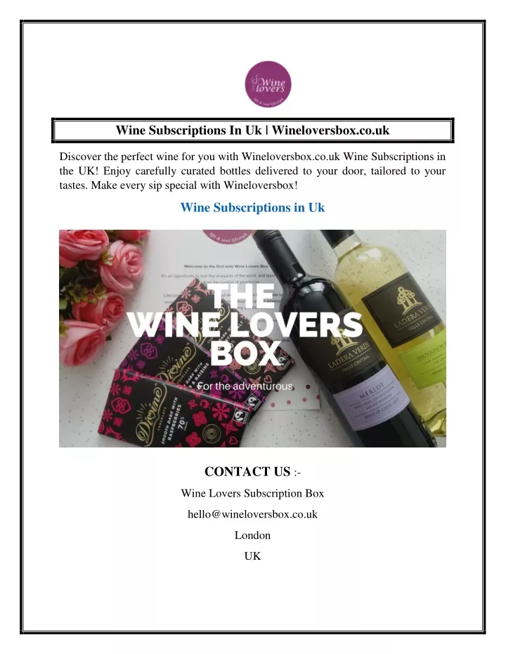 wine subscriptions in uk wineloversbox co uk