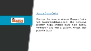 Abacus Class Online Mastermindabacus.com