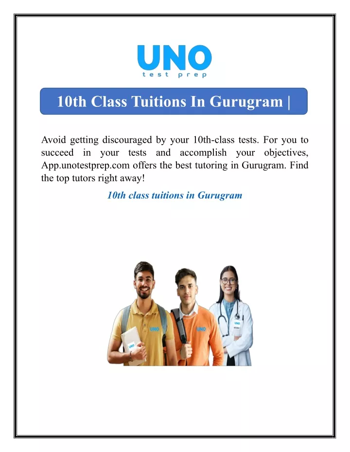 10th class tuitions in gurugram app unotestprep