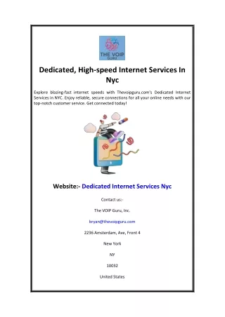 dedicated high speed internet services in nyc