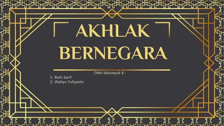 akhlak bernegara