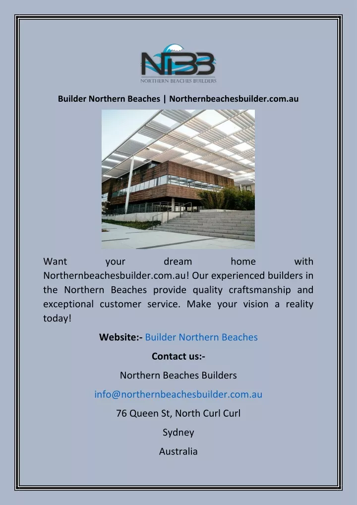 builder northern beaches northernbeachesbuilder