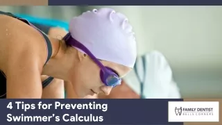 Tips For Preventing Swimmer's Calculus