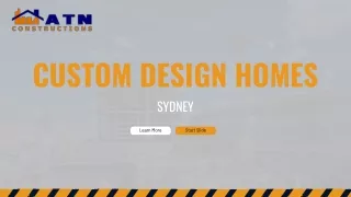Custom Design Homes Sydney
