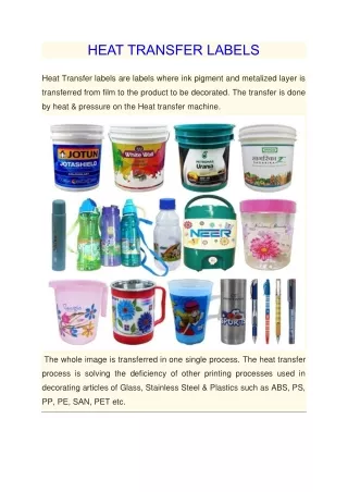 heat transfer labels