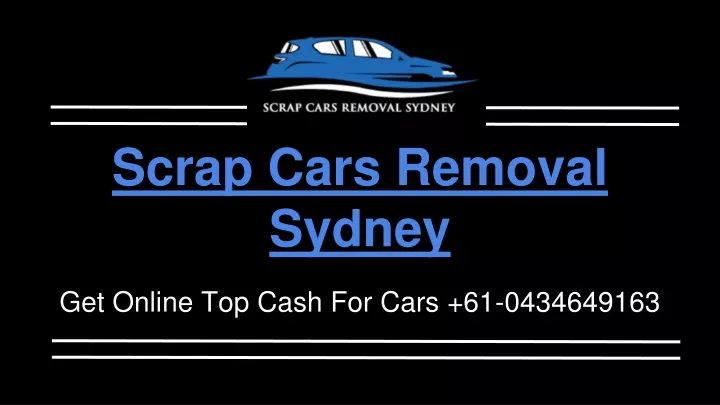 scrap cars removal sydney