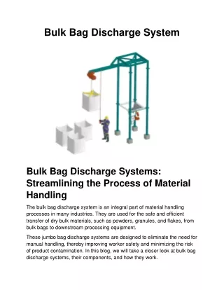 Bulk Bag Discharge Systems