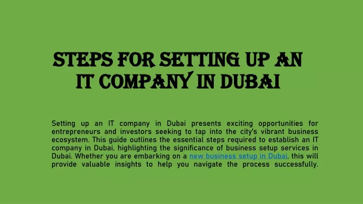 steps for setting up an it company in dubai