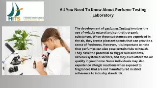 All You Need To Know About Perfume Testing Laboratory