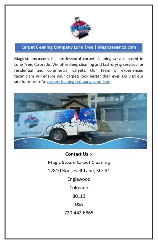 carpet cleaning company Lone Tree