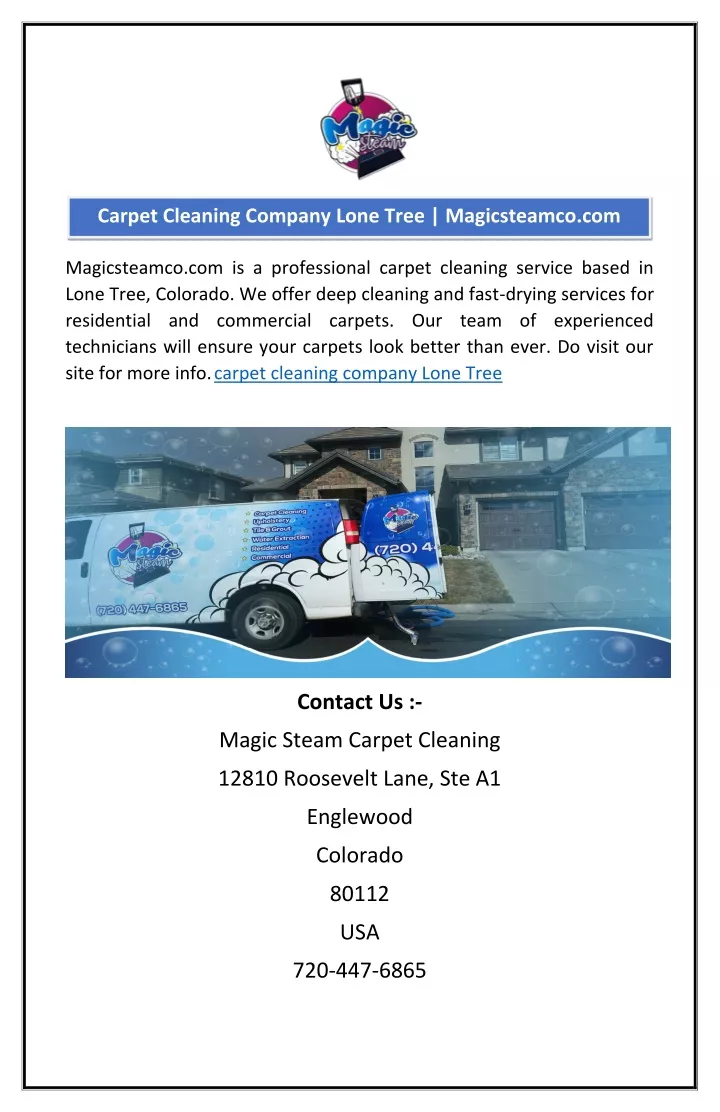 carpet cleaning company lone tree magicsteamco com