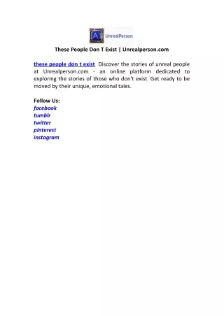 these people don t exist unrealperson com