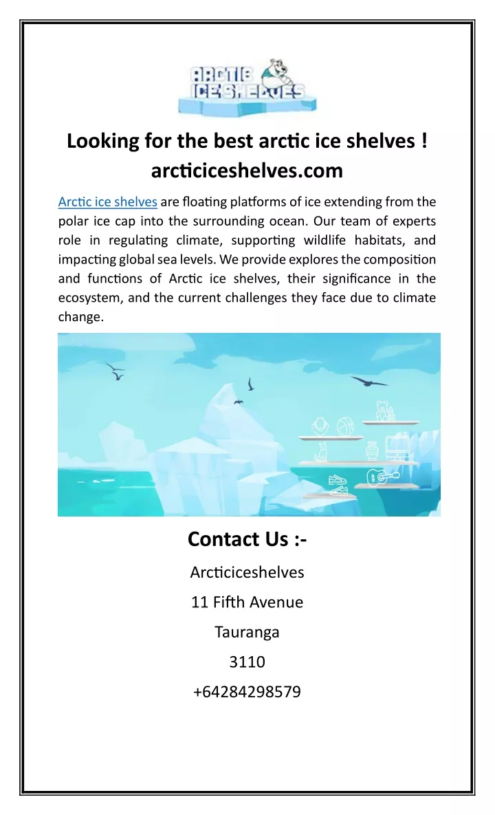 looking for the best arctic ice shelves