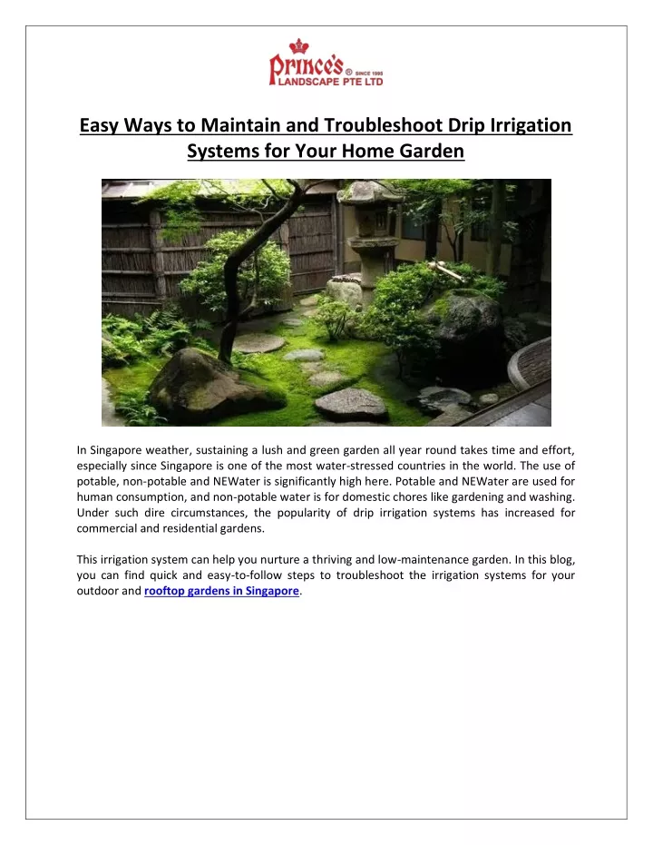 easy ways to maintain and troubleshoot drip