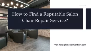 How to Find a Reputable Salon Chair Repair Service