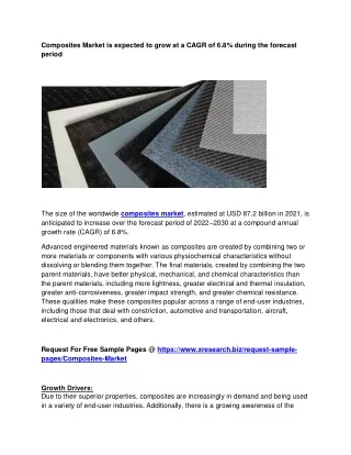 composites market is expected to grow at a cagr