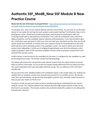 authentic ssf modb new ssf module b new practice