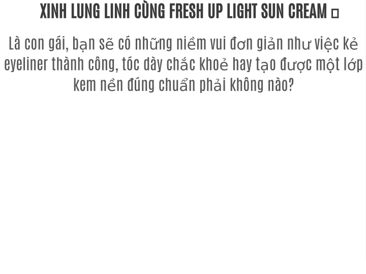 xinh lung linh c ng fresh up light sun cream