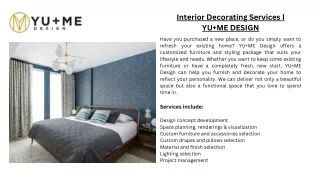 interior decorating services yu me design