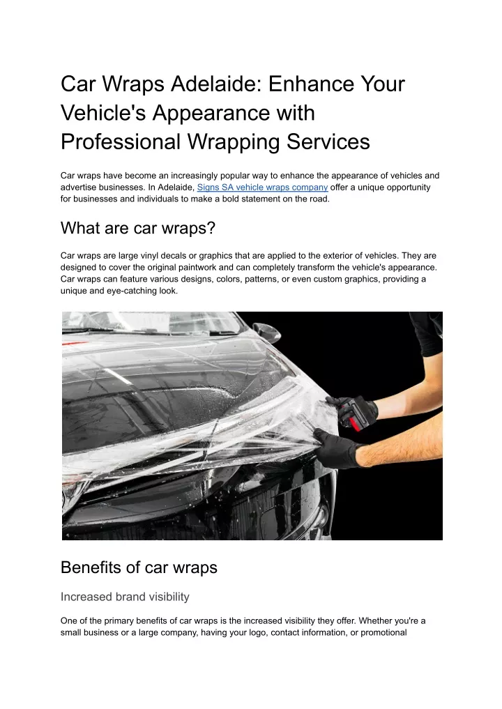car wraps adelaide enhance your vehicle