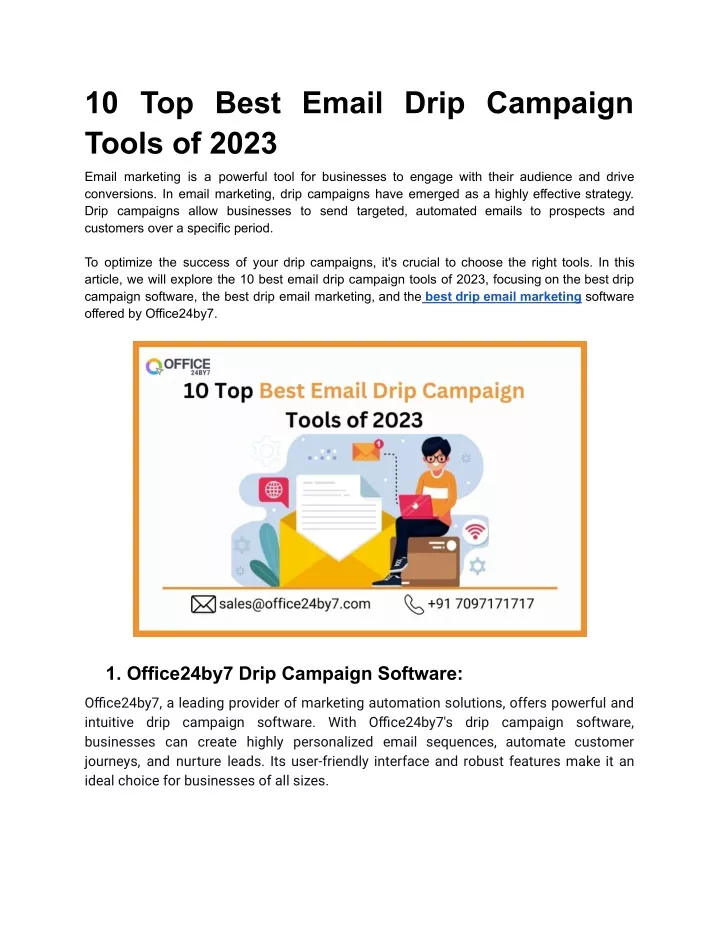 10 top best email drip campaign tools of 2023