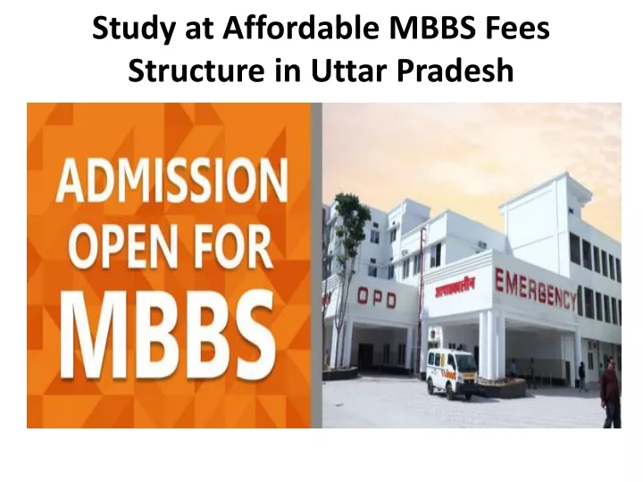 study at affordable mbbs fees structure in uttar pradesh