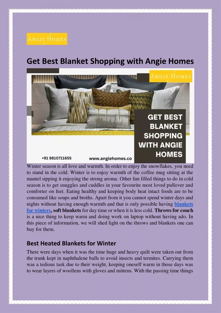 get best blanket shopping with angie homes