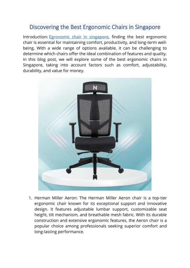discovering the best ergonomic chairs