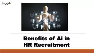 Benefits of Ai in HR Recruitment