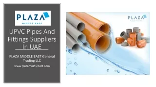 UPVC Pipes And Fittings Suppliers In UAE_