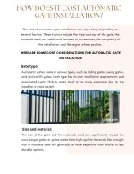 How does it cost Automatic Gate Installation - slide 1
