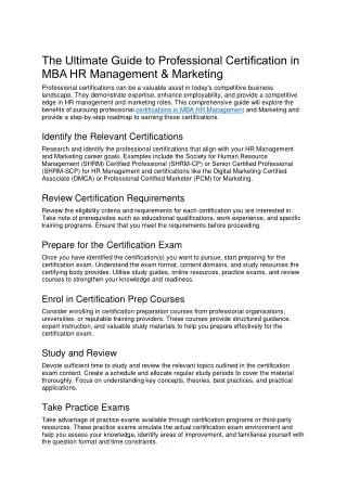 the ultimate guide to professional certification