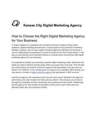 Kansas City Digital Marketing Agency