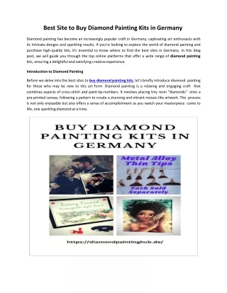 Best Site to Buy Diamond Painting Kits in Germany