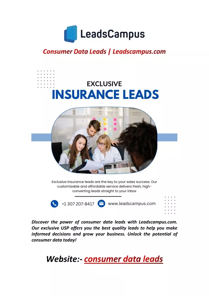 discover the power of consumer data leads with