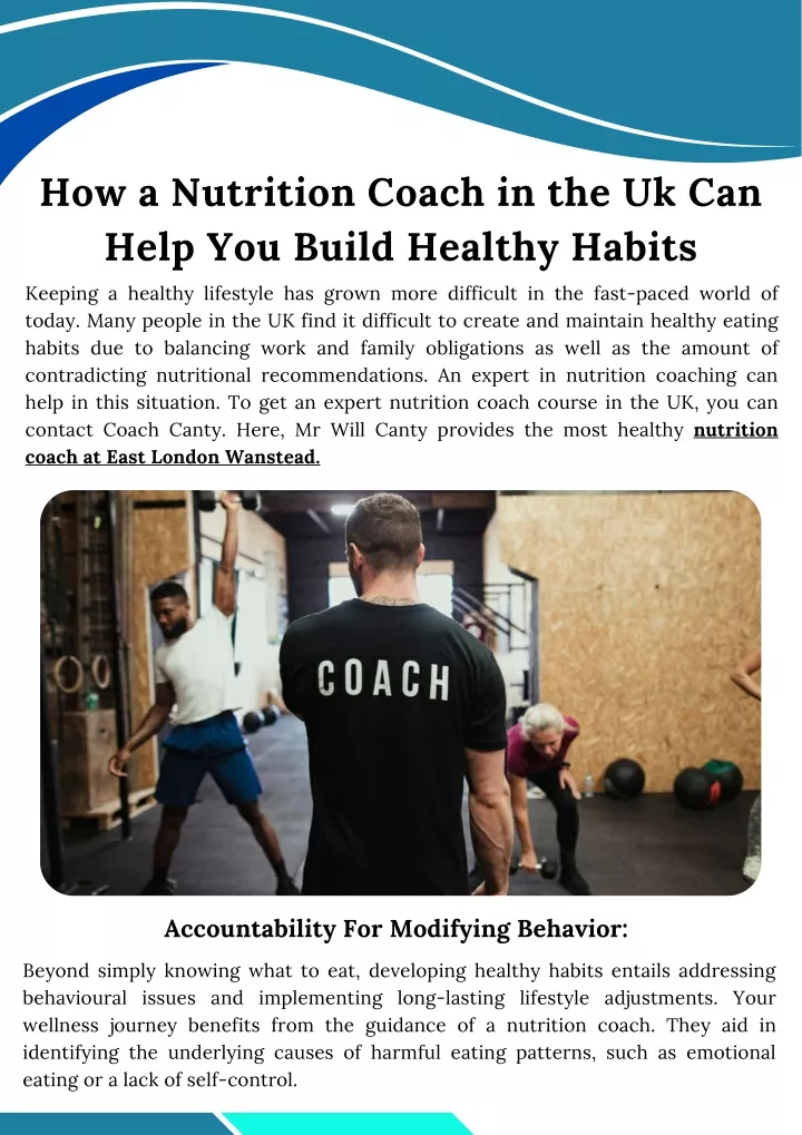 how a nutrition coach in the uk can help