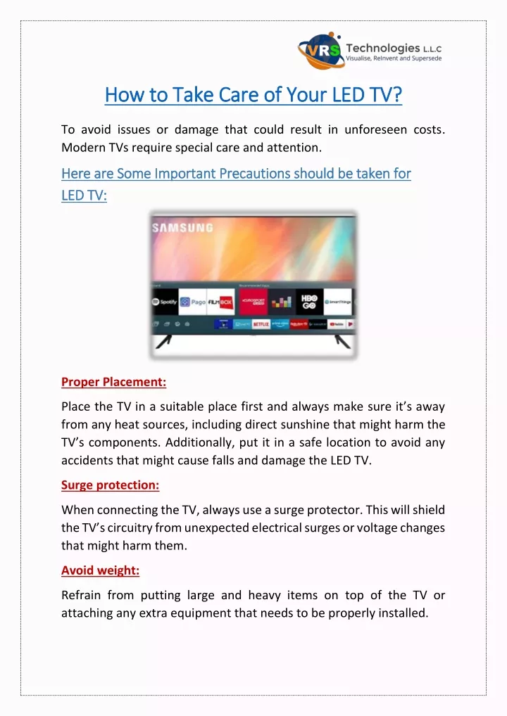 how to take care of your led tv how to take care