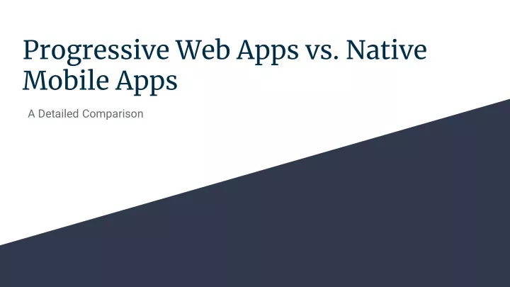 progressive web apps vs native mobile apps