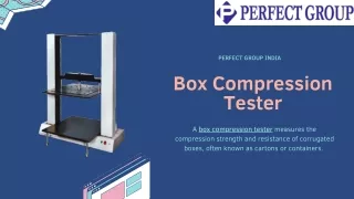 Box compression tester | Perfectgroupindia