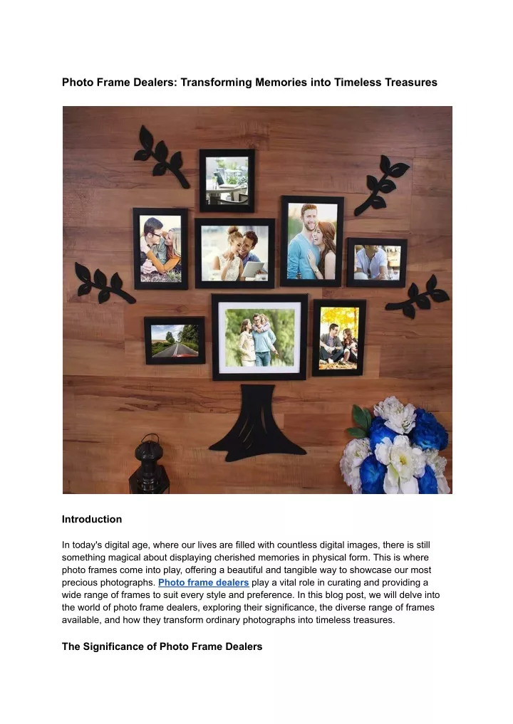photo frame dealers transforming memories into