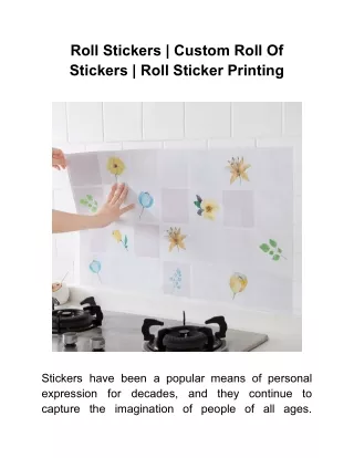 Roll Stickers _ Custom Roll Of Stickers _ Roll Sticker Printing