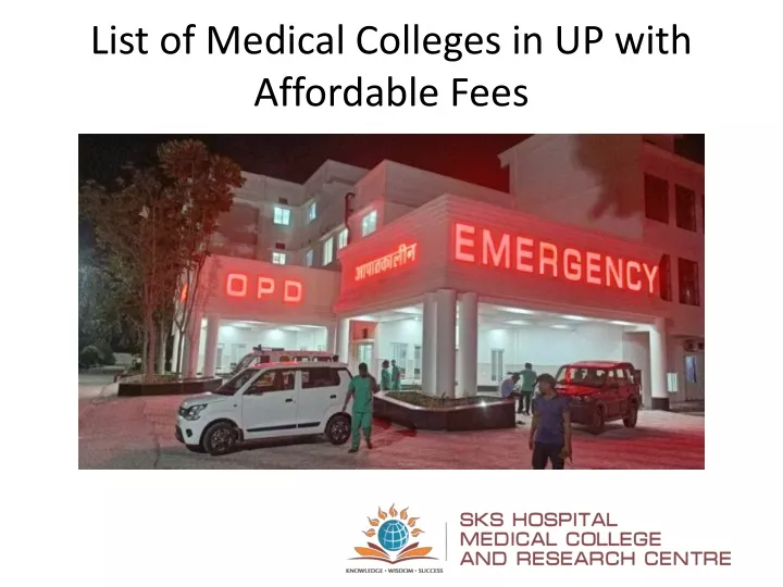 list of medical colleges in up with affordable fees