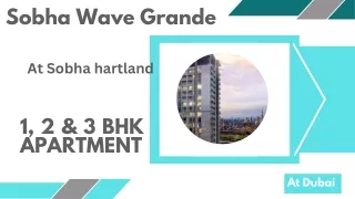 Sobha Wave Grande In Sobha Hartland Dubai -E - Brochur