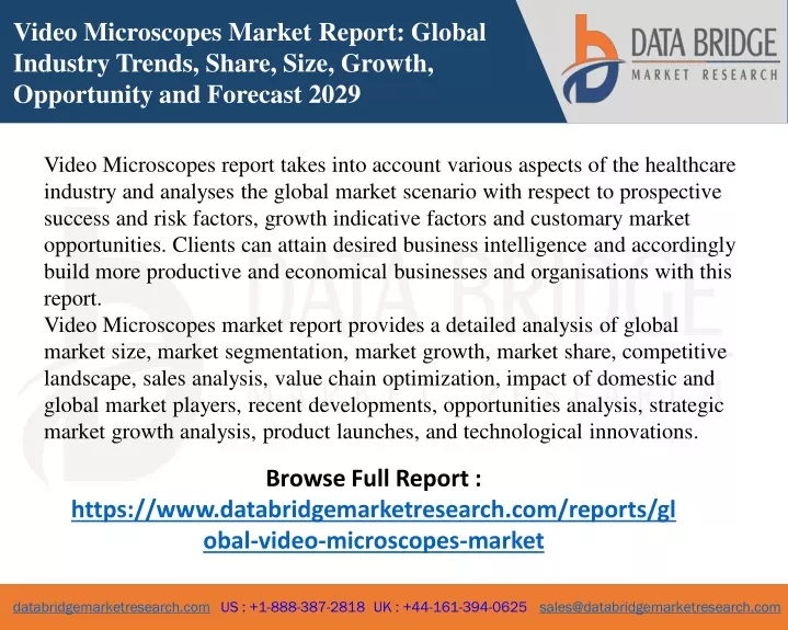 video microscopes market report global industry