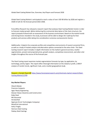 global steel casting market size overview