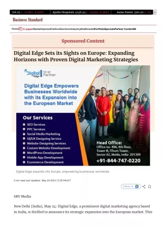 Digital Edge Europe: Transforming Businesses with Strategic Digital Marketing So
